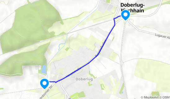 Kartenausschnitt Paintball Klärwerk Doberlug-Kirchhain